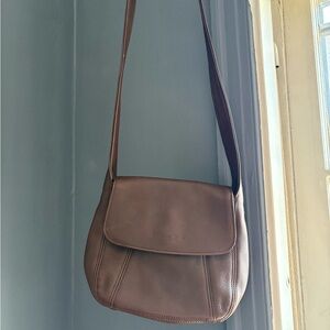 Coach Lexington Flap Brown Leather Shoulder Bag